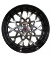 Rin 18X8 5-112 PRW Mod: P142 ET35 CB73.1 GLOSS BLACK MACHINE FACE WITH GLOSS BLACK LIP