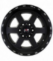 Rin 20X9 6-139.7 XP WHEELS Mod: 176 ET10 CB106.2 MATTE BLACK WITH MILLED WINDOES AND RIVETS HOLES WITH GLOSS BLACK LIP