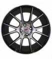 Rin 17X8 4-100 MOTOR SPORT Mod: 2224 ET35 CB67.1 BLACK MACHINE FACE