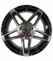 Rin 20X10 5-127 XP WHEELS Mod: 5011 ET-12 CB87.1 GLOSS BLACK MACHINE FACE