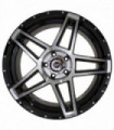 Rin 20X10 6-139.7 XP WHEELS Mod: 5011 ET-12 CB108.2 GLOSS BLACK MACHINE FACE