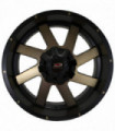 Rin 20X10 5-127/139.7 XP WHEELS Mod: 8026 ET0 CB87.1 SATIN BLACK WITH SATIN DARK BRONZE FACE AND SATIN BLACK LIP