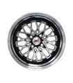 15X8 4-100 PRW Mod: CH1895 ET25 CB73.1 BLACK MACHINE FACE WITH MACHINED LIP