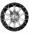 Rin 18X8 4-100/114.3 PRW Mod: P192 ET40 CB73.1 GLOSS BLACK MACHINE FACE WITH BLACK CLEAR COAT AND GLOSS BLACK LIP