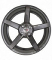 Rin 17X8 4-100 PRW Mod: P505 ET32 CB73.1 SILVER GLOSS BRUSHNED FACE WITH BLACK CLEAR COAT