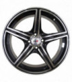 Rin 17X7.5 4-100 PRW Mod: P557 ET35 CB73.1 BLACK MACHINE FACE