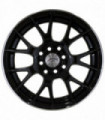 Rin 15X6.5 4-100/114.3 PRW Mod: P710 ET35 CB73.1 GLOSS BLACK WITH MACHINE LIP